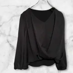 イング カットソー トップス　スエード　ベロア調 【M】 長袖 セミロング丈