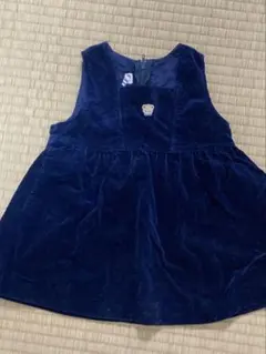 ファミリア　ネイビー コーデュロイ ワンピース 95cm