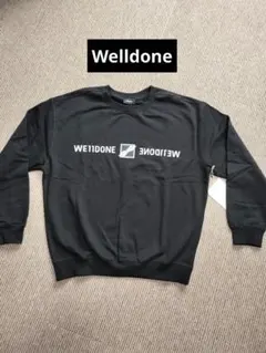 Welldone ブラック　コットン　スウェット　男女兼用　Lサイズ　新品