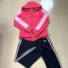 早い者勝ち！adidas 美品！140cm 女の子　ジャージ上下セット！