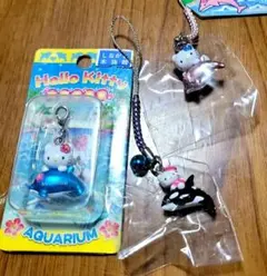 ハローキティ　水族館限定　根付けストラップセット