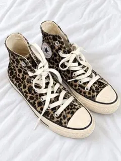CONVERSE オールスター レオパードファー HI 23cm コンバース