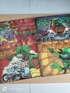 Rat Fink ブリキ看板 4枚セット インテリア