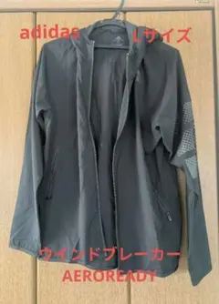 adidas AEROREADY ブラック ウィンドブレーカー L　メンズ
