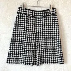 ketty ケティ／スカート フレア 千鳥格子柄 ひざ上丈 ウール混 日本製