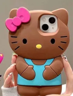 ハローキティ シリコン iPhoneケース　黒ギャル　iPhone12