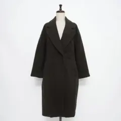 ナノユニバース チェスターコート 比翼 ダークブラウン サイズ36*LD453