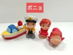 ジブリ廃番品　ポニョ 　指人形　ソフビ　フィギュアセット
