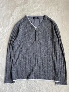 00s Y2K グランジ　ヘンリーネックロンT アーカイブ XL