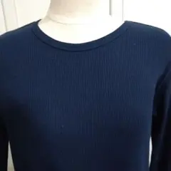 スーパーハッカネイビー 長袖 ロングワンピース