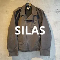 SILAS コットン　ダブルライダースジャケット