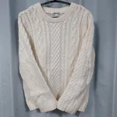 GLOBAL WORK ケーブルニットセーター XL ホワイト