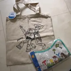 コラボ トイストーリー 3coins トートバッグ ティッシュカバー ①