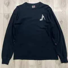 00s ピンナップガール エロT 長袖Tシャツ ブラック フルーツ ヌード