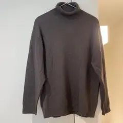 IENAタートルネックニット ウール混 ブラウン フリーサイズ