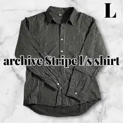 archive Stripe l/s black shirt y2k Lのサムネイル