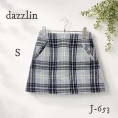 ダズリン チェックミニスカート S 春夏 韓国 小柄 スクール dazzlin