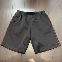 メンズ スポーツショートパンツ ブラック L ウエストゴム ポケットあり