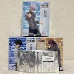 ラウワン限定 五条悟 虎杖悠仁 乙骨憂太 フィギュア3点&限定ステッカー11枚