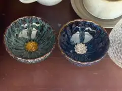陶器製花びらボウル2個セット