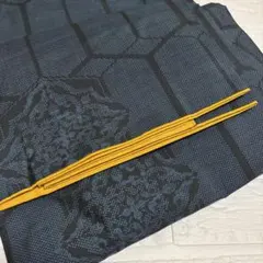 大島紬 着物 正絹 藍色 お洒落着 リメイク素材