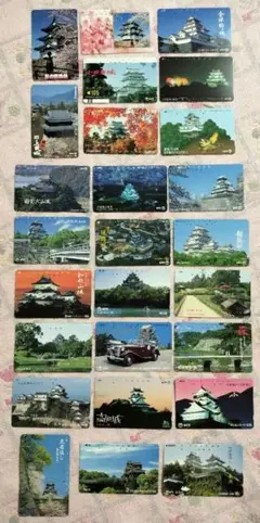 日本の城 NTT地方版 テレフォンカード使用済み　26枚セット　重複なし