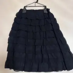 M‘sGRACYフリルデザイン 黒 スカート