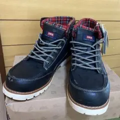 【新品未使用タグ付き】EDWIN ワークブーツ ブラック チェック柄のサムネイル