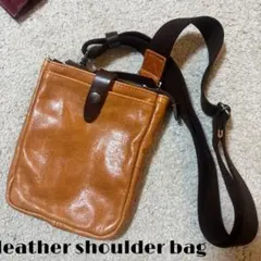 【bag】ブラウンレザーショルダーバッグ【men's】