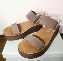 サッ！と履ける VIVIAN 厚底コンフォートバックバンドゴムサンダル