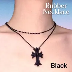 ラバー クロス ネックレス 男女兼用 シリコン 十字架 ペンダント 韓国 Y2K