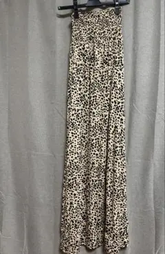 【美品】H&Mヒョウ柄マキシ丈ワンピースS