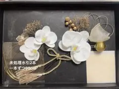 【成人式・卒業式】胡蝶蘭 髪飾り 白金 水引 タッセル 結婚式 前撮り 和装