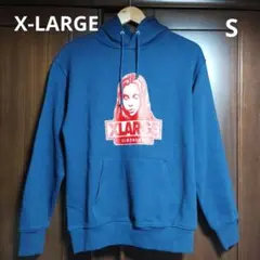 【値下げ不可・美品】XLARGE Xガール プルオーバーパーカー S ネイビー