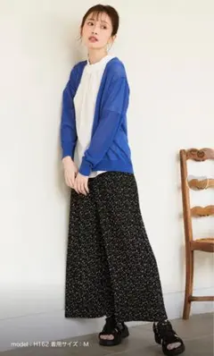 ★美品★ikka プリーツワイドパンツ