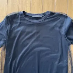 トラノイtranoi黒チュールレース半袖Tシャツ新品のサムネイル