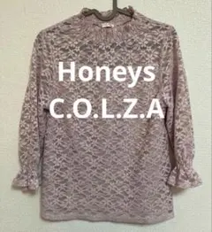 匿名配送 ハニーズ C.O.L.Z.A レースブラウス ピンク Sサイズ
