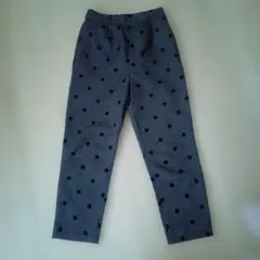 水玉模様カジュアルパンツ ダークグレー