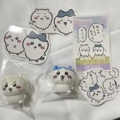 ちいかわ　ハチワレ　ソフビパペットマスコット　ダイカットステッカー