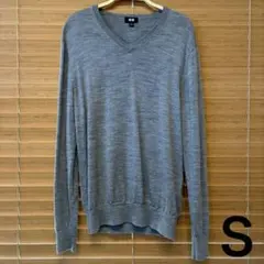 【美品】エクストラファインメリノVネックセーター【MEN S】