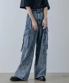 INTER FACTORY ワイドパンツ カーゴパンツ　Lのサムネイル