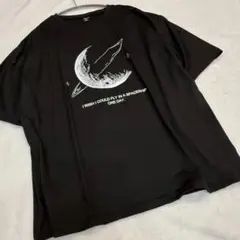 Tシャツ　月 黒 4L 大きめ 半袖 ムーン　メンズ トップス