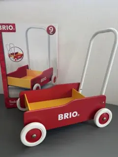 M*e様 【説明書・箱付】BRIO ブリオ 赤 黄 手押し車 台車のサムネイル