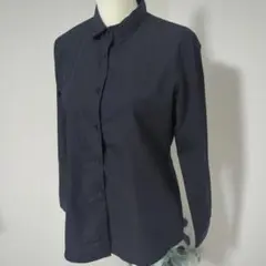 GU ネイビー ボタンダウン 長袖シャツ