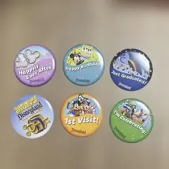 希少【新品未使用未開封品】カリフォルニアディズニー　60周年記念　缶バッチ 希少【新品未使用未開封品】カリフォルニアディズニー 60周年記念 缶