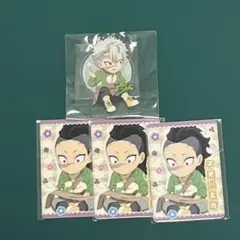 鬼滅の刃 ハンドメイド アクリルスタンド パッチワーク風カード 不死川実弥 玄弥