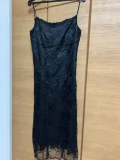 MICHEL KLEIN ミッシェルクラン 黒 レースロングドレス