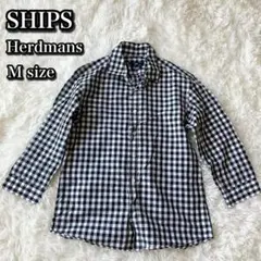 Herdmans for SHIPS アイリッシュ リネン チェック 長袖シャツ