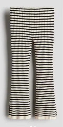 お値下げ　H&M キッズ　リブニットフレアパンツ