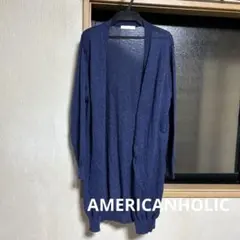 AMERICANHOLIC アメリカンホリック　ロング丈カーディガン　紺のサムネイル